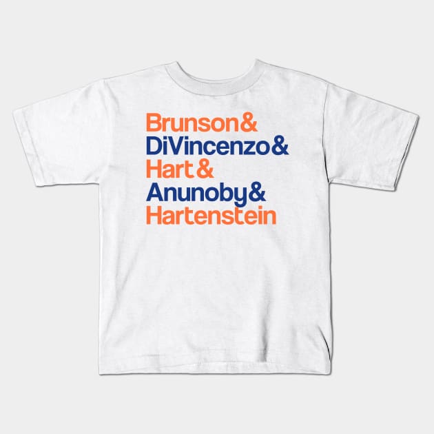 Knicks Court Kings: NYC Starting Five Tribute Tee Kids T-Shirt by BooTeeQue